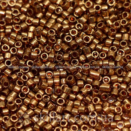 Бисер DB-22L Miyuki Delica Beads 11/0 (металлизированный, светлая бронза)